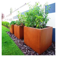 Jardinière rectangulaire en acier inoxydable écologique avec finition revêtue de vinyle, fonction hydroponique
