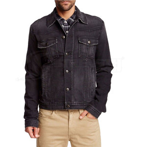 Jeans Jacket 100% Cotton Casual Outwear Cool Trendy Style Winter Fashion Men's Slim Jeans Jacket - Product Image 2