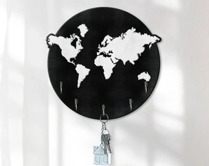 Modern Family Theme Black Metal <b>Wall</b> Mounted <b>Key</b> Holder <b>Hook</b> <b>For</b> Hanging Light Weight Bags And Handbags Or Car <b>Keys</b> From India - Product Image 2