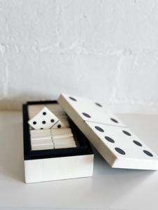 Juego de Dominó Artístico de Resina, Puntos Blancos y Negros Artísticos, Forma Irregular, Regalo Artesanal, Decoración para el Hogar, Juegos de Regalo Artesanales - Product Image 6