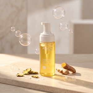 Limpiador Facial en Espuma de Cúrcuma JEJUON Cuthera 150ml - Control de Grasa y Limpieza de Poros con Extracto de Centella y Hoja de Loto, Vegano, para Todo Tipo de Piel - Product Image 6