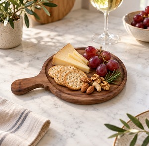 Planche à griller en bois massif personnalisée, finition naturelle, plaque à pizza sur mesure, plateau de service écologique pour la cuisson commerciale - Product Image 1