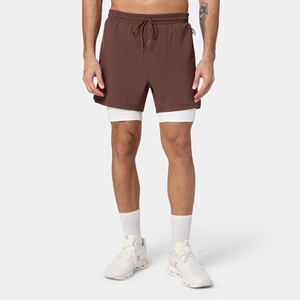 <b>Men</b>’s Dual Layer Athletic <b>Shorts</b> with Inner <b>Compression</b> Liner, Breathable Sports Training <b>Shorts</b>, Elastic Waistband Gym Running - Product Image 3
