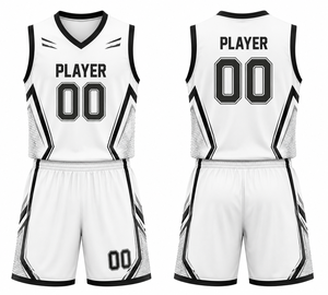 Conjunto de Uniforme de Baloncesto de Verano Personalizado, Transpirable, 100% Poliéster, Sublimado, Cuello en V, Sin Mangas, Jersey de Malla, Pantalones Cortos, Unisex para Adultos - Product Image 5
