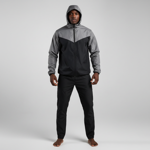 2026 Vente en gros directe usine, Combinaison de sudation fitness économique en PVC à blocs de couleur, pour la perte de poids et le sport, pour hommes et femmes - Product Image 1