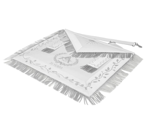 Delantal de Maestro Masón de la Logia Azul - Delantal de Maestro Masón Personalizable con Borde de Hilo Blanco y Corona, Cuero Genuino, Envío Rápido, MOQ - Product Image 2