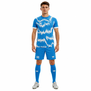 Ensemble de maillots de football personnalisés en gros, sublimation intégrale, respirant, séchage rapide, uniformes de football pour hommes, enfants, entraînement d'équipe, vêtements de sport - Product Image 3