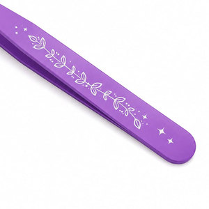 Ergonomic Customized <b>Eyebrow</b> Tweezers Slanted Tip Non-Slip Precision Beauty Tool Professional Stainless Steel <b>Hair</b> <b>Removal</b> - Product Image 5