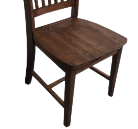 Chaise de salle à manger moderne Lioresea en teck, réglable en hauteur, avec dossier à lattes, pour la maison et la restauration - Product Image 3