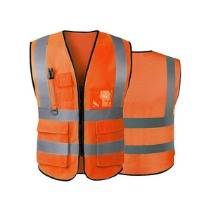 Gilet de travail réfléchissant multicolores à plusieurs poches en maille - Product Image 6