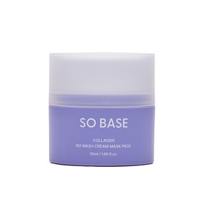 [ECOSMEC] SO BASE Masque Crème au Collagène Sans Rinçage en Pot Type Grinder – Masque Facial Sans Rinçage pour Peaux Sèches - Product Image 1