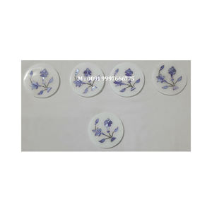 Ensemble de sous-verres en marbre blanc fait main, très demandés, magnifiquement incrustés, pour la maison, la cuisine, les hôtels et les restaurants, articles décoratifs. - Product Image 6