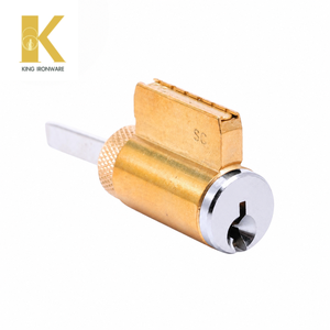 Serrure de porte cylindrique chromée polie, laiton sur mesure, 5 goupilles, clé SX, logo personnalisé disponible - Product Image 5