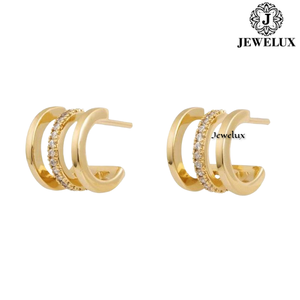 Pendientes de Diamantes VVS de Alta Calidad Jewelux, Plata de Ley 925 con Baño de Rodio, Certificados por IGI, para Fiestas y Regalos, de Gujarat - Product Image 5