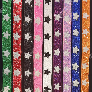 Handmade Sequin Star Pattern Bag <b>Strap</b> Wide Glitter Shoulder <b>Strap</b> Detachable Crossbody <b>Strap</b> Fashion Replacement <b>Strap</b> - Product Image 1