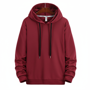 Men Solid Color Hoodies Casual Pullover <b>Soft</b> Fleece Sweatshirts Custom Logo Wholesale Classic Fit Bank <b>Hoodie</b> - Product Image 2
