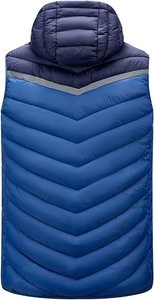 Gilet matelassé sans manches pour homme, mode automne-hiver, avec fermeture éclair, à capuche, color block, patchwork, chaud - Product Image 2
