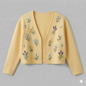 Cárdigan de Mujer de Estilo Vintage, Prenda de Moda para un Estilo Cómodo y Relajado, Ideal para Combinar con Atuendos Modernos para el Día a Día - Product Image 1