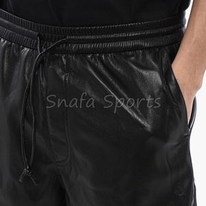 กางเกงขาสั้นหนังผู้ชายแบบใหม่สั่งทำพิเศษ - แบบเรียบง่ายลำลองเอวกลาง สีตามสั่ง ระบายอากาศได้ดี แห้งเร็ว คุณภาพสูง ผลิตในปากีสถาน - Product Image 3