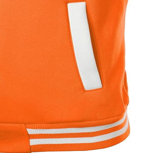 Men Premium Varsity Letterman Jacket High Quality Soft Comfortable <b>Covered</b> <b>Button</b> Rib Knit Trim Casual Regular Fit Stand - Product Image 4