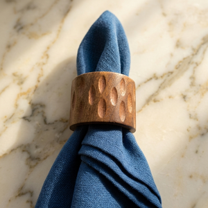 Handcrafted Carved Wooden Napkin Ring <b>Rustic</b> Farmhouse <b>Dining</b> <b>Table</b> Decor Accessory for Modern <b>Table</b> <b>Settings</b> - Product Image 1