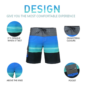 Best Quality Swimming Sort <b>For</b> Youth Spandex Polyester Elastic Drawstring Waist Waterproof <b>Men's</b> <b>Trunks</b> Shorts - Product Image 5