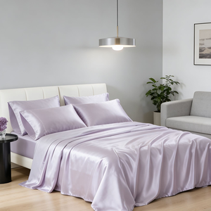 Luxury Summer 100% Bamboo Fiber Queen or Kind Size Pillow Case <b>Flat</b> <b>Fitted</b> <b>Sheet</b> Sets - Product Image 1