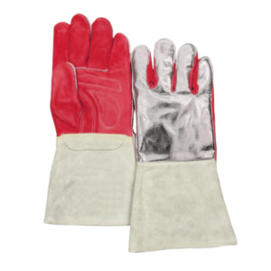 Gants de soudage TIG JNM SAFETY en cuir de vachette aluminisé robuste, pleine fleur et croûte, avec coutures excellentes et manchette de sécurité ignifuge - Product Image 3