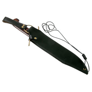 Cuchillo Bowie de Acero Inoxidable con Mango de Madera, Hoja Fija, Herramienta Utilitaria para Campismo, Supervivencia y Aventuras al Aire Libre - Product Image 4