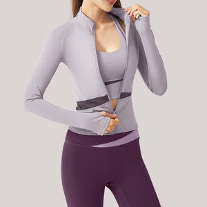 Solid Color Gym Fitness <b>Jacket</b> <b>Yoga</b> With Pockets Morning Workout White <b>Yoga</b> <b>Jacket</b> Quick-Dry Slim <b>Yoga</b> <b>Jacket</b> - Product Image 3