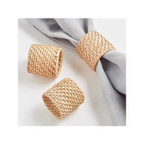 Meilleures ventes : Porte-serviettes en rotin tressé, nouveau design artisanal, pour cantines et hôtels, article de table bohème. - Product Image 3