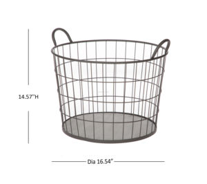 Vintage 3-Piece <b>Small</b> Chicken Wire <b>Baskets</b> Gray and Aqua Blue Liner Set Multipurpose Metal Storage <b>Baskets</b> - Product Image 2