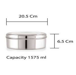 Premium Stainless Steel Masala Dabba Round Shape Spice Organizer Box with Airtight Lids & Spoon - Product Image 5