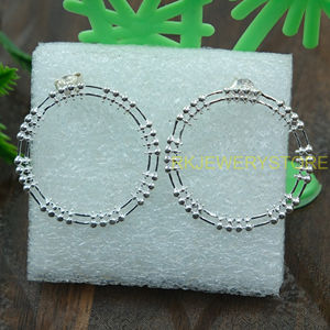 Boucles d'oreilles rondes en argent 925, minimalistes, légères, bijoux fantaisie faits à la main, élégantes, cadeau pour femme - Product Image 5