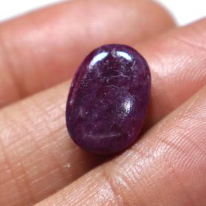 พลอยรูบี้โซไซต์แกะสลักทรงคาโบชอง พลอยรูบี้แกะสลักทำมือ ผิวเรียบ หินหลวม ขายส่ง สำหรับอัญมณีทำเครื่องประดับ - Product Image 3