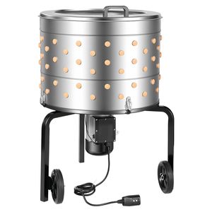 Máquina desplumadora de pollos eléctrica de 1200W y 275 RPM con tambor de 25.6 pulgadas, 158 dedos desplumadores suaves y herramienta de transporte de carne de aves. - Product Image 1