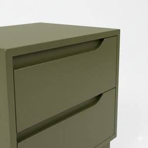 Table d'appoint, table de chevet, table à 2 tiroirs, couleur moderne, design dynamique et moderne, convient aux espaces de vie modernes, design moderne - Product Image 6