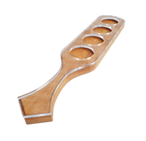 Accessoires pour la maison, porte-bouteilles et verres à vin rectangulaire en bois, avec capacité de 6 verres - Product Image 6