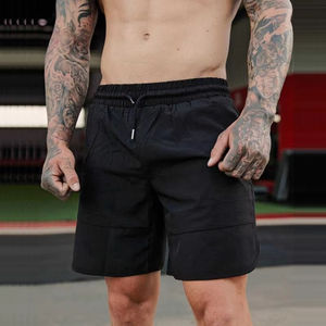 Shorts de plage d'été pour hommes, écologiques, en maille gaufrée losangée, infroissables, robustes, décontractés, respirants, pour la course, très demandés - Product Image 4