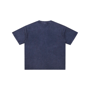 T-shirt en coton uni à manches courtes et col en V pour homme, coupe classique, style décontracté - Product Image 2