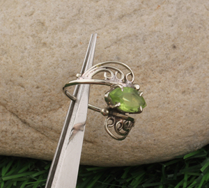 Natural Green <b>Peridot</b> Brilliant Cut Sterling Silver Women's Classic Wedding <b>Ring</b> August Birthstone Gemstone Jewelry Wholesale - Product Image 4