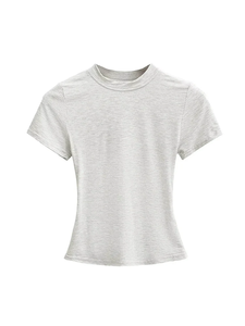 Camiseta de Jersey Casual con Cuello en V, 100% Algodón, Nueva Colección 2026, de Alta Calidad, Ajuste Regular, Ecológica, Transpirable, Lisa y Moderna - Product Image 3