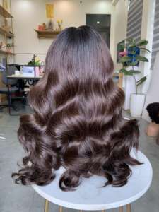 Perruques Vague Vietnamienne Personnalisées en Gros Paquets avec Dentelle Transparente Fermeture Frontale Remy Cheveux Double Trame-Cheveux Humains Bruts - Product Image 4