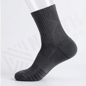 Crew Sport <b>Socks</b> Thick Cushion Seamless Running Breathable Performance Durable Soft <b>Gym</b> Wear Customized Color Fit Pairs Wear - Product Image 3