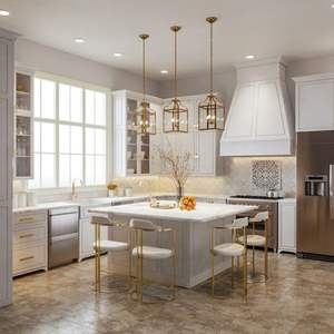 JY Project Customized American Style <b>Kitchen</b> Cabinets Complete Sets 2025 Economical Reliable Wood Material Vietnam Factory - Product Image 4