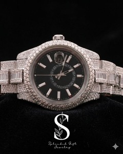 Custom Logo Stainless Steel <b>Case</b> Quartz Hip Hop <b>Watch</b> Men's 41 mm Sport <b>Watch</b> Iced Dial Big Moissanite Diamonds For Mens - Product Image 1