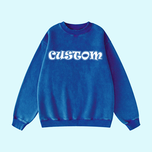 Glory Custom <b>Screen</b> Print Acid <b>Wash</b> Oversized Sweatshirt 100% Cotton Premium Quality Sweatshirt For Unisex OEM Wholesale - Product Image 6