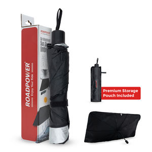 ROADPOWER Pare-soleil pliable pour pare-brise, protection UV pour voitures, SUV et camions, réduit la chaleur intérieure, garde le véhicule au frais - Product Image 1