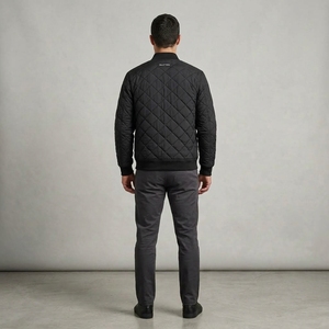 Chaqueta bomber acolchada negra para hombre, ropa de calle, chaquetas de invierno para hombre, chaqueta al por mayor para hombre, ropa informal. - Product Image 2
