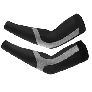 Manchons de cyclisme anti-UV unisexe pour adulte, noir et gris, en Spandex et Polyester - Product Image 2
